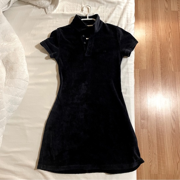 Cute TNA Aritizia Terry Cloth Dress 👗 BLUE NAVY - Picture 1 of 8